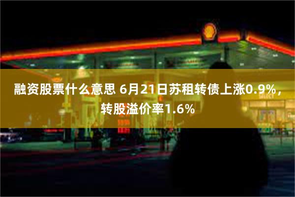 融资股票什么意思 6月21日苏租转债上涨0.9%，转股溢价率1.6%